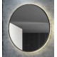 Miroir rond à led rétro-éclairé Anti-buée Mod. Fun noir mat