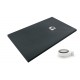 Receveur de douche extra plat AIRSTONE ECO Ardoise Ral 7016 + Bonde