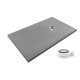 Receveur de douche extra plat AIRSTONE ECO gris foncé RAL 7037 + Bonde
