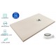 Receveur de douche extra plat ECOZONE Beige Clair + Bonde