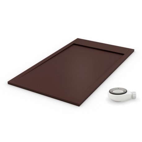 Receveur de douche extra plat AMBIENTE Chocolat