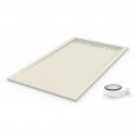 Receveur de douche extra plat PREMIUM Beige Clair RAL 9001 + Bonde