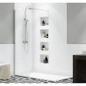 Parois de Douche transparent modèle SAONA - verre fixe 8mm, traitement anti-calcaire