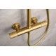 BARRE DE DOUCHE THERMOSTATIQUE OR BROSSÉ SÉRIE LINE