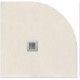 Receveur de douche extra plat 1/4 cercle + Bonde Beige Ral 9001