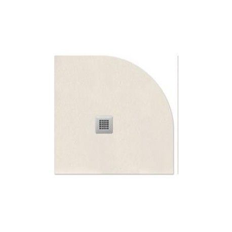 Receveur de douche extra plat 1/4 cercle + Bonde Beige Ral 9001