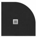 Receveur de douche Gris Ardoise 7016 extra plat 1/4 cercle + Bonde
