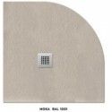 Receveur de douche extra plat 1/4 cercle Moka Ral 1001 + Bonde