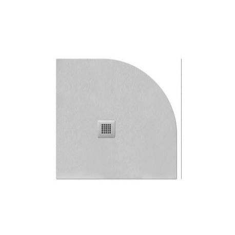 Receveur de douche extra plat 1/4 cercle Gris Poussiere Ral 7035 + Bonde