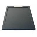 Receveur de douche extra plat Noir NEO INOX + Bonde