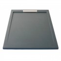 Receveur de douche extra plat Gris Ardoise NEO INOX + Bonde