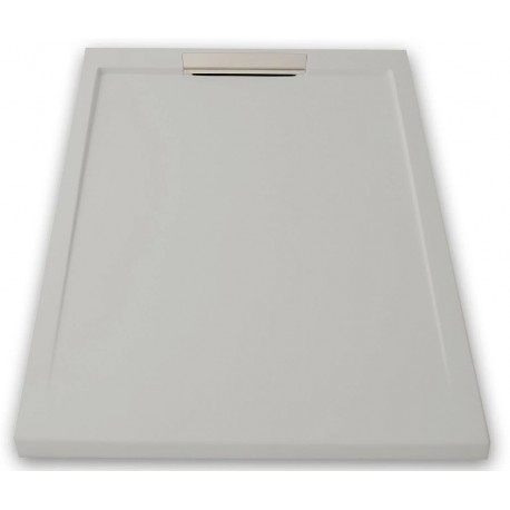 Receveur de douche extra plat Gris NEO INOX + Bonde