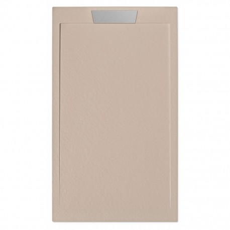 Receveur de douche extra plat moka NEO INOX + Bonde