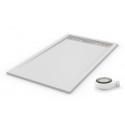 Receveur de douche extra plat PREMIUM Blanc Ral 9003 + Bonde