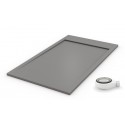 Receveur de douche extra plat AMBIENTE Gris Poussière + Bonde