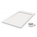 Receveur de douche extra plat AMBIENTE Blanc Ral 9003 + Bonde