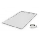 Receveur de douche extra plat PREMIUM PRO Blanc Ral 9003 + Bonde