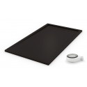 Receveur de douche extra plat PREMIUM PRO Noire Ral 9005 + Bonde