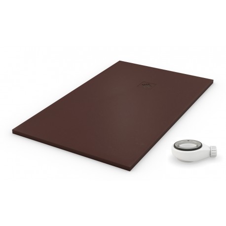 Receveur de douche Chocolat extra plat NATURAL PRO + Bonde